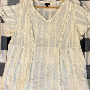 1X IVORY EYELET EMBROIDERED BLOUSE from Torrid
